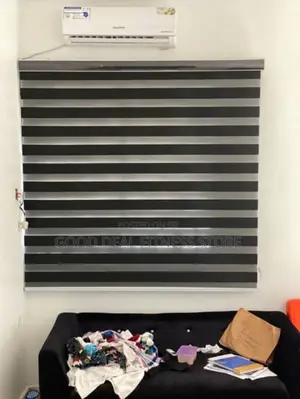 Shiny Brown Window Blinds ( Day And Night Version)