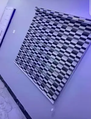 Football Draft Black and White Window Blinds.