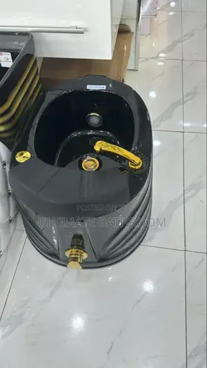 Black And Gold Colour Design Pedicure Bowl For Saloons