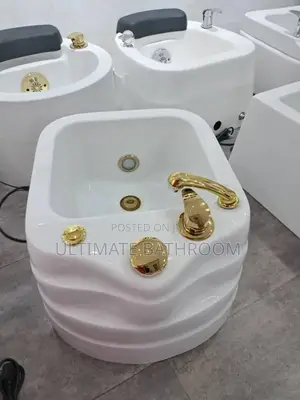 Unique White And Gold Pedicure Bowl