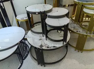 Italian Center Table With Two Sides Stools