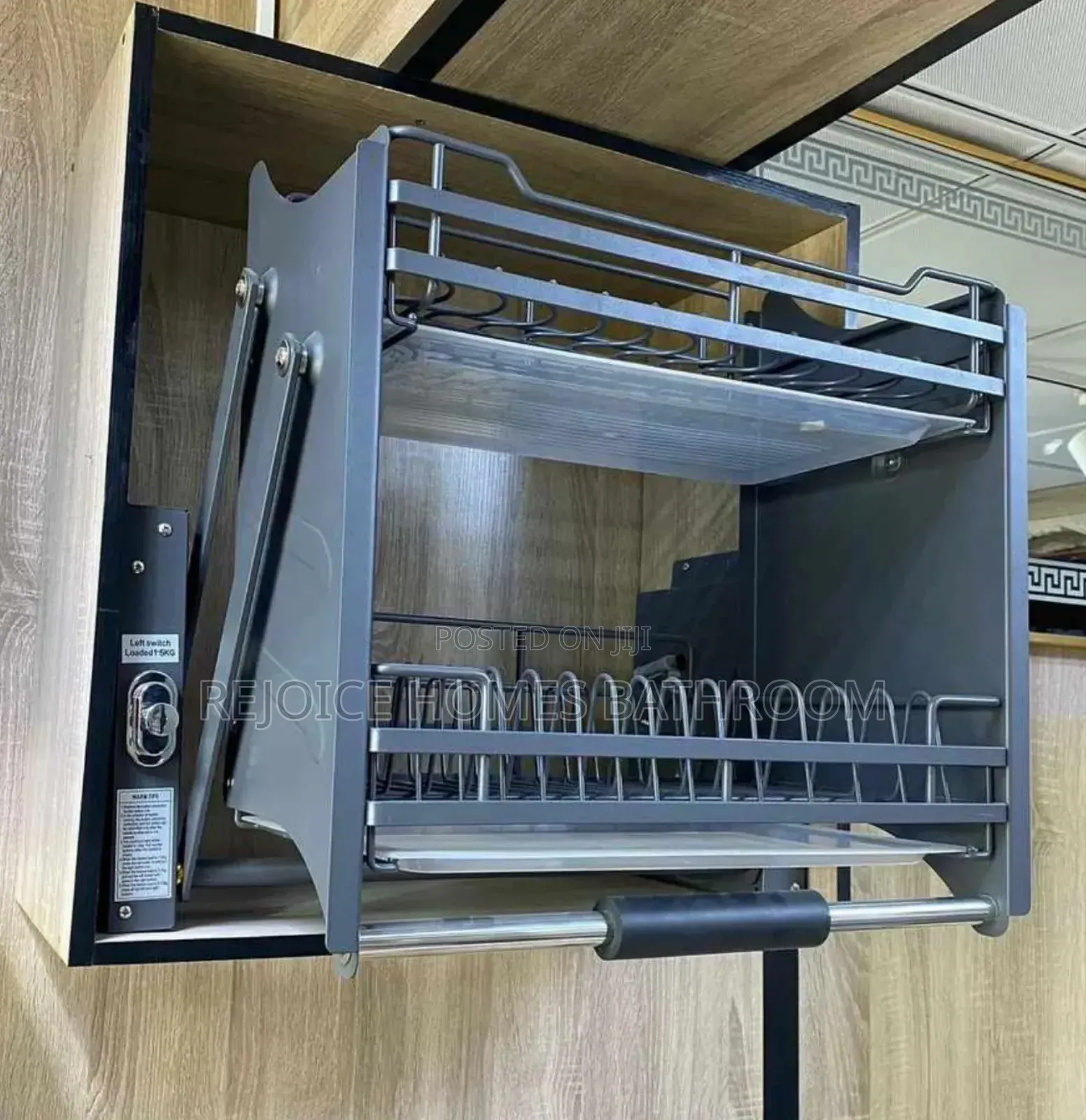 Pull Out/Down Plates Rack for Kitchen Cabinets 80cm