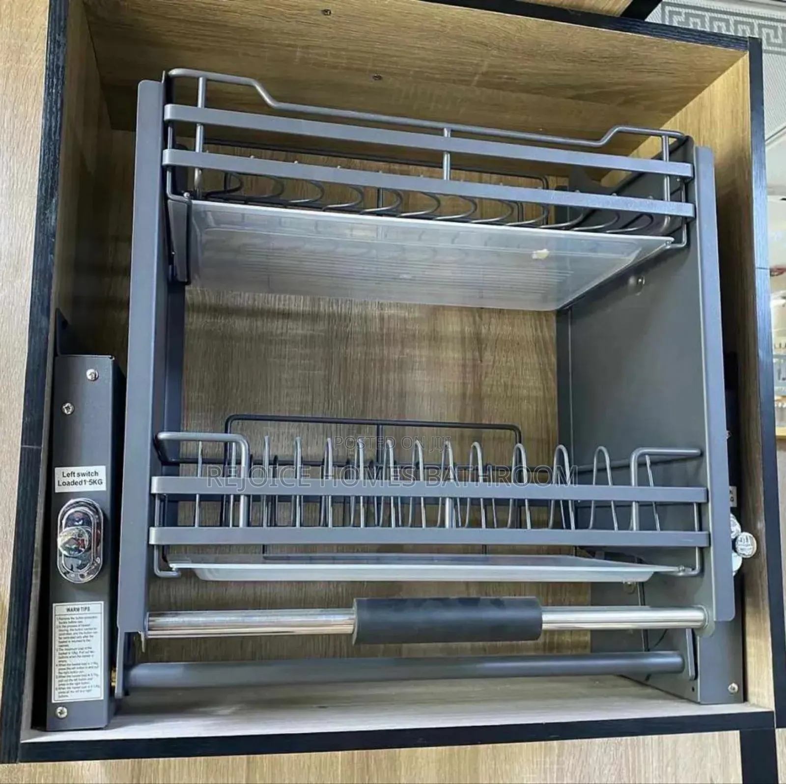 Pull Out/Down Plates Rack for Kitchen Cabinets 80cm
