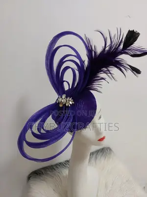 Purple Crinoline With Feathers