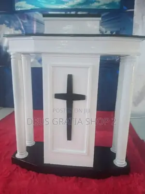 Modern Church Pulpit/White and Brown Pulpit