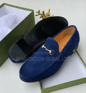 Original Italian Gucci Suede Loafers Shoes 