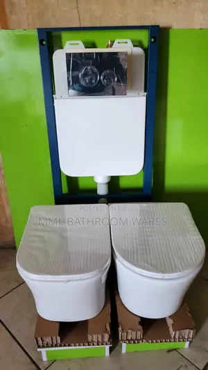 Wall Hung Toilet Seat + Concealed Water Tank + Flush Plate