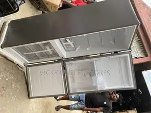 350liter Double Door Refrigerator Black