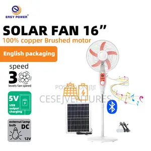 16 Inches Solar Fan With Radio
