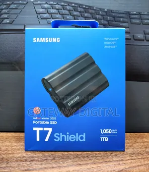 Samsung T7 Shield 1tb, Up to 1050mb/S, USB 3.2 Gen2, Rugged