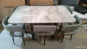 Modern Grey Coloured 6 Seater Dinning Table Set