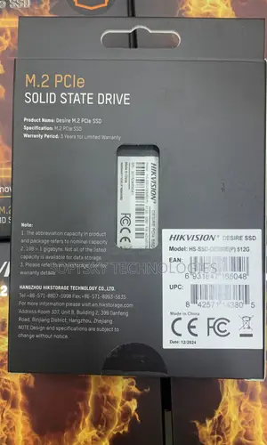 Hikvision M.2 Pcie Nvme 512gb SSD