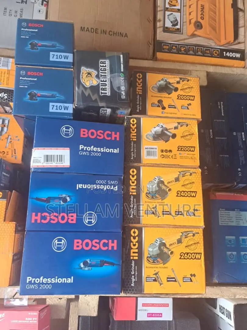 9” Bosch 2200w Angle Grinder/Filling Machine
