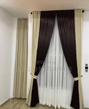2 Tones Installed Turkish Curtains
