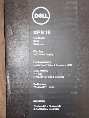 New Laptop Dell XPS 15-9570 32GB Intel Core Ultra 9 SSD 1T