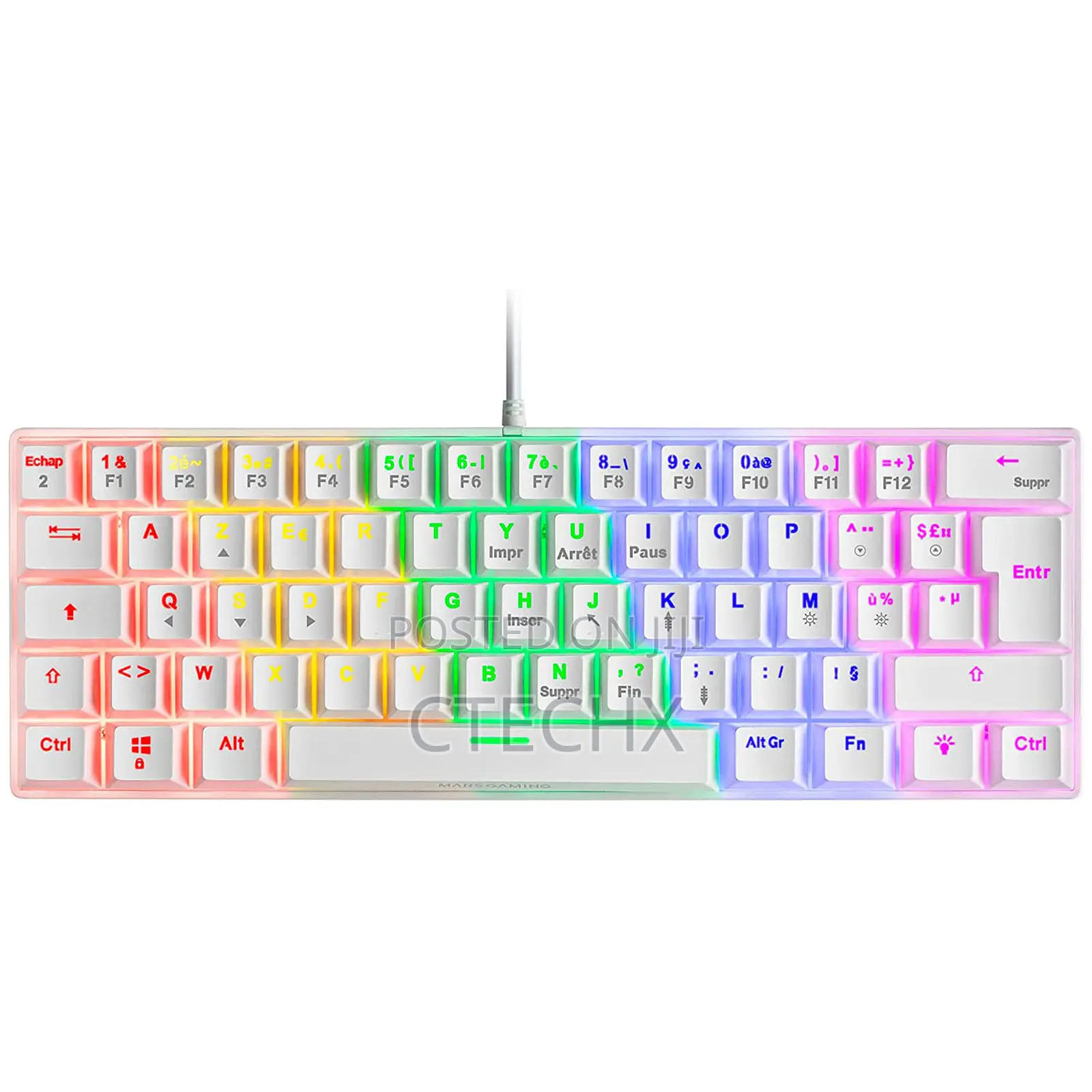 Adx Firefight Membrane Switch Gaming Keyboard White