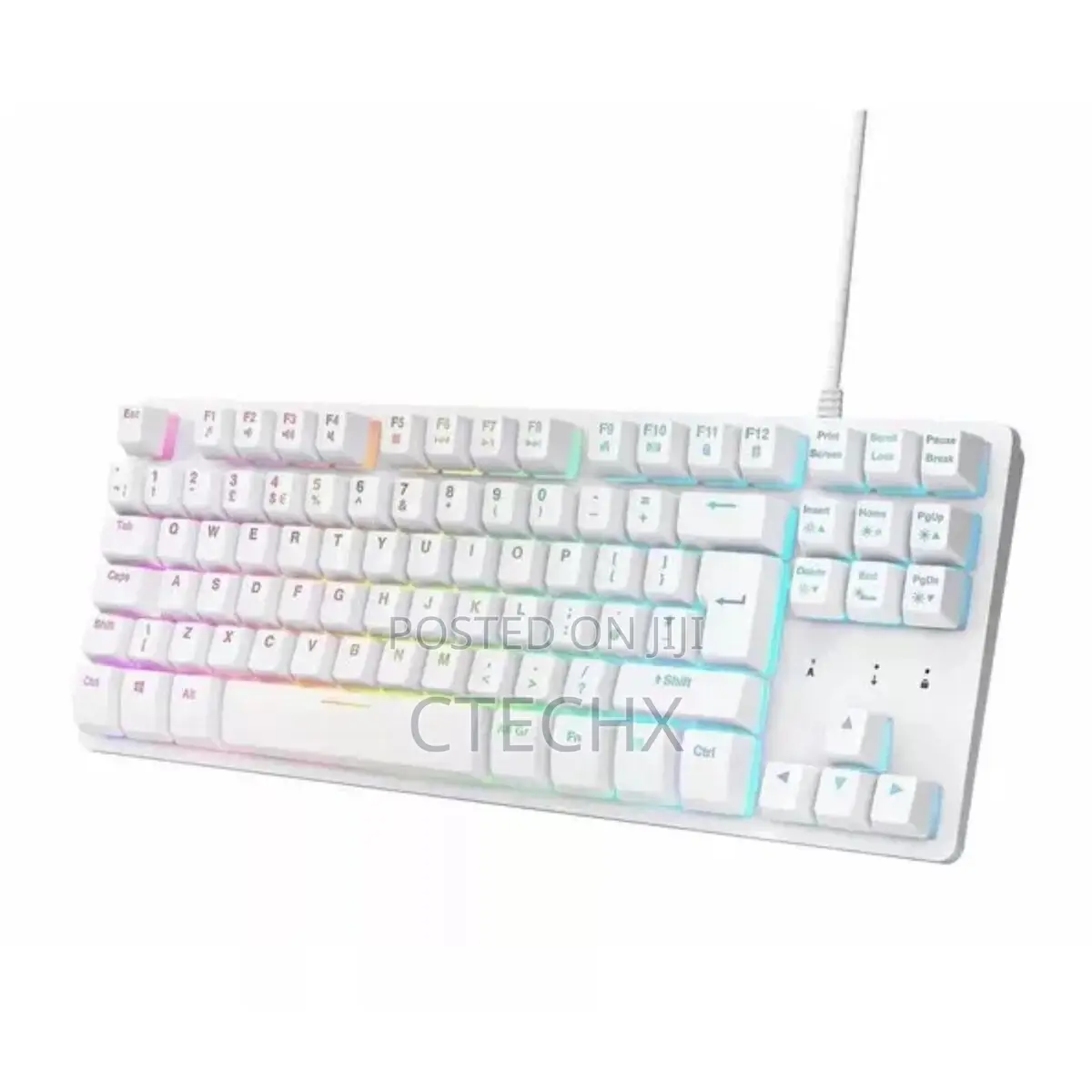 Adx Firefight Membrane Switch Gaming Keyboard White