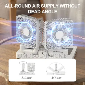 Double Head Rechargeable Solar Fan
