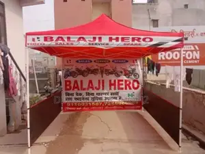 10 by 10 Foldable Canopy Tent With 1 Side Cover and Branding