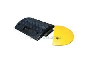 Ambar And Black Rubber Road Hump 75 Mm Height