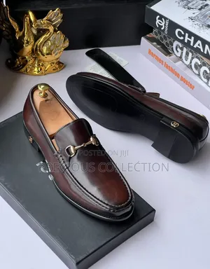 Matte Leather Gucci Pull on Cooperate Shoe