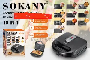 10 In 1 Sokany Sandwich Maker - 750w