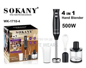 Sokany 4 In 1 Hand Blender Mixer Machine - 500w