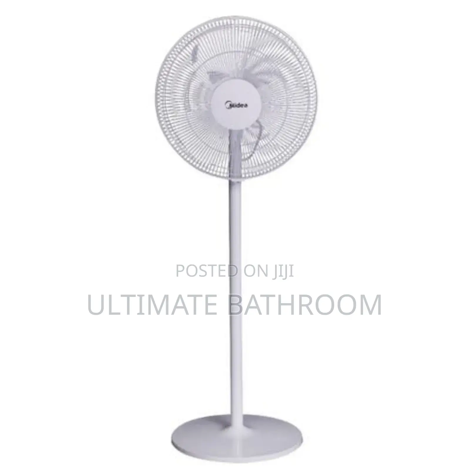 White Efficient Midea Standing Fan