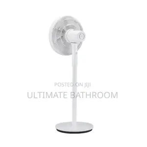 White Efficient Midea Standing Fan