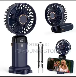 Hand Fan With Phone Holder
