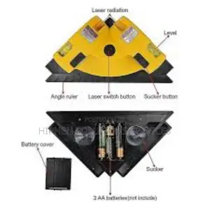 90° Line Laser Distance Measure for Woodworking Projects Lay