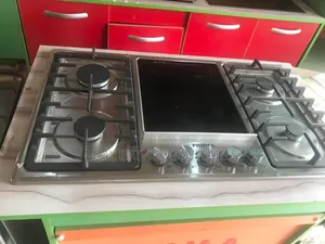 Stainless Stainless Steel 4 Burner Gas and 1electric Cooker