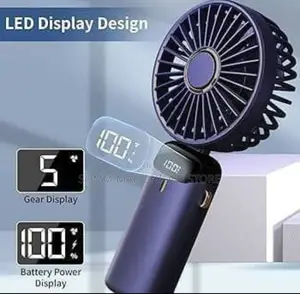 Led Digital Display Hand Fan With 5x Speed