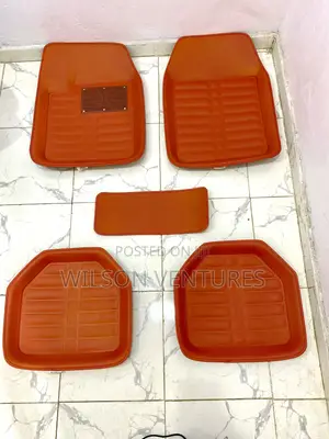 Universal Red Color Leather Car Foot Mat