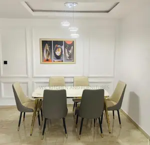 6 Seater Wooden Top Dining