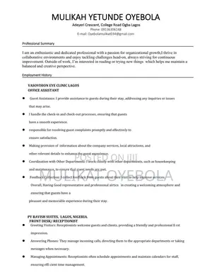 Female Admin/Office Assistant