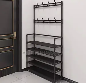 Simple Coat Rack With Shoe Storage Shelf