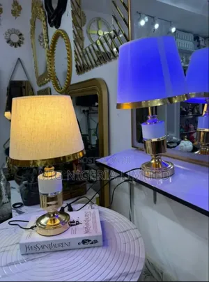 White Bedside Table Lamp for Livin Room and Console