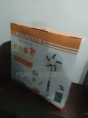No Power ? No Problem! Polystar 18'' Solar Rechargeable Fan
