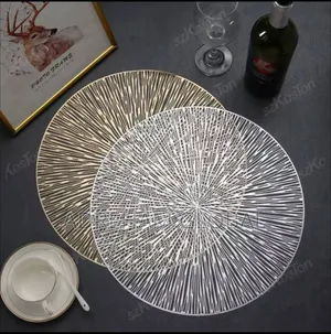 Round Firework Shape PVC Placemat Table Matsheat-Resistant