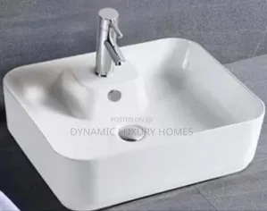Executive Square Countertop Wash Hand Basin With Tap Hole