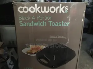 Cookworks 4 Slice Sandwich Toaster - 1200w