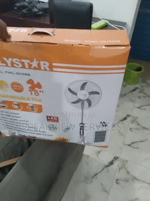 Stay Comfortable With Polystar 18'' Solar Rechargeable Fan