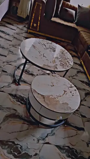 Portable Marble Top Center Table With Drawer