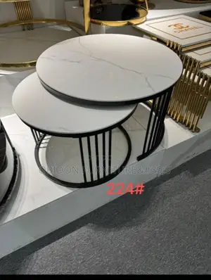 Portable Center Table With Marble Top