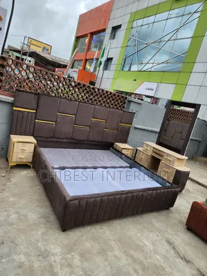 Advanced Bed Frame With a Chocolate Colour Velvet Material