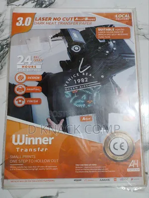 5 Sheets Laser No Cut Afilm + Bpaper for Dark Heat Transfer