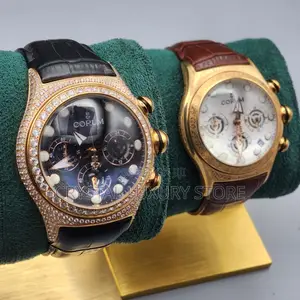 Corum Quality Luxury Men Genuine Leather Wristwatch