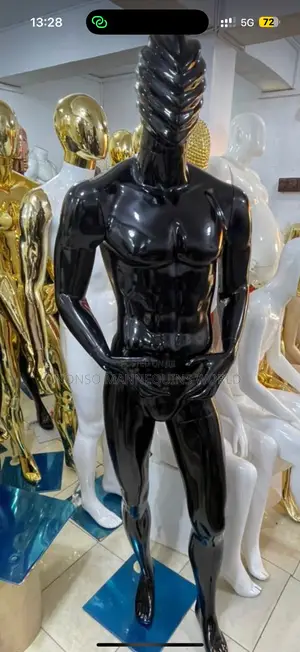 Huge Spider Face Glossy Black Mannequin