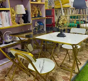 Foldable Table and Chairs Set Dining Set